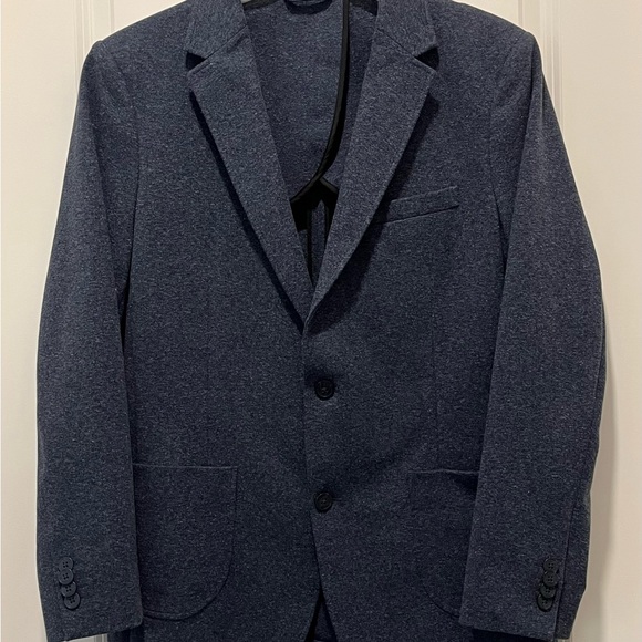 Artefact Other - Artefact Sz L Men's Knit Blazer Casual Jacket  Long Navy  2 Button Heather Blue